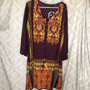 Ana-K Anadas Print Dress XL NWT